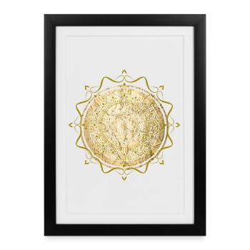 mandala buddhism spirituality - Framed poster (27 × 37 cm) - black - Front