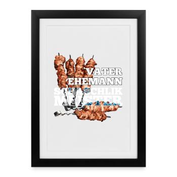 Shashlik Master Gift - Framed poster (27 × 37 cm) - black - Front