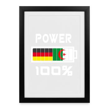 Allemagne et Algérie Puissance 100% - Affiche encadrée (27 × 37 cm) - noir - Devant
