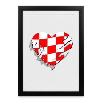 Croatie - Croatie - Affiche encadrée (27 × 37 cm) - noir - Devant