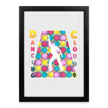 Retro - Disco - Dancing - 70s - Framed poster (27 × 37 cm) - black - Front