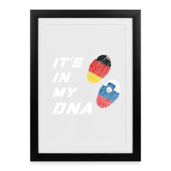 In my DNA Germany and Slovenia - Framed poster (27 × 37 cm) - black - Front