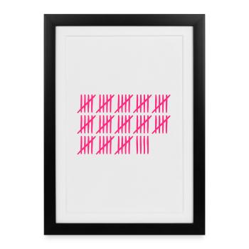 69 Anniversaire Liste-barres - 69 ans - Affiche encadrée (27 × 37 cm) - noir - Devant