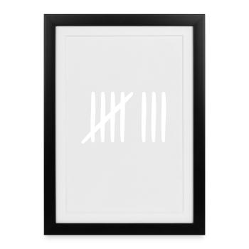 8 birthday tally sheet - 8 years old - Framed poster (27 × 37 cm) - black - Front