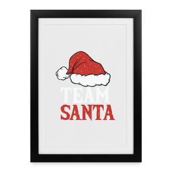 Team Santa Christmas Family Pajamas - Framed poster (27 × 37 cm) - black - Front