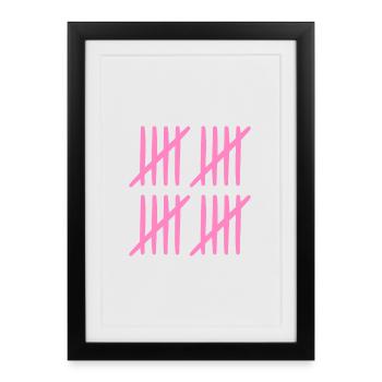 20 ans liste-traits 20 ans - Affiche encadrée (27 × 37 cm) - noir - Devant