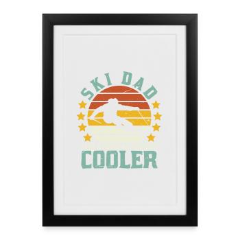 Ski Dad Like a Regular Dad But Cooler - Framed poster (27 × 37 cm) - black - Front