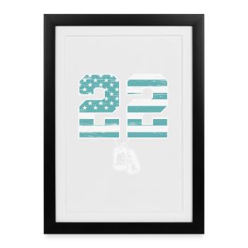 22 une journée de sensibilisation au ptsd des vétérans d’un soldat d’un jour - Affiche encadrée (27 × 37 cm) - noir - Devant