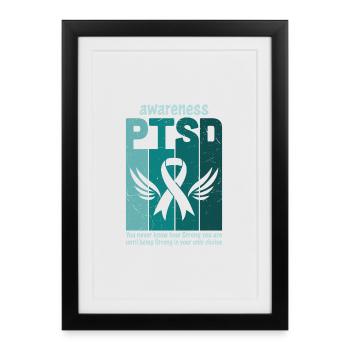 Ptsd vous ne savez jamais à quel point vous êtes fort - Affiche encadrée (27 × 37 cm) - noir - Devant