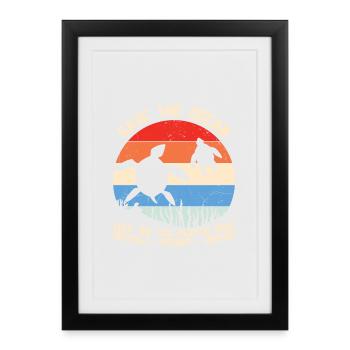 Sauver l’océan Garder la mer sans plastique - Affiche encadrée (27 × 37 cm) - noir - Devant