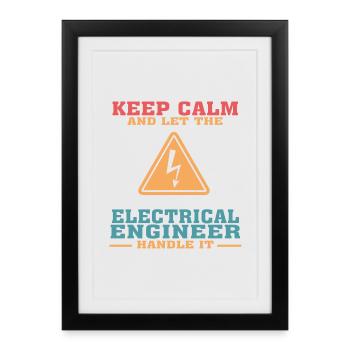 Funny Electrical Engineering Quote for Electrical - Framed poster (27 × 37 cm) - black - Front