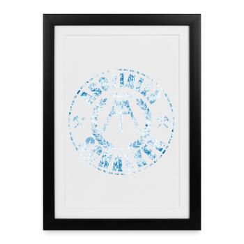 Asozialer Schalker | Gelsenkirchen Schalke - Gerahmtes Poster (27 × 37 cm) - Schwarz - Vorne