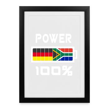 L’Allemagne et l’Afrique du Sud Power 100% - Affiche encadrée (27 × 37 cm) - noir - Devant