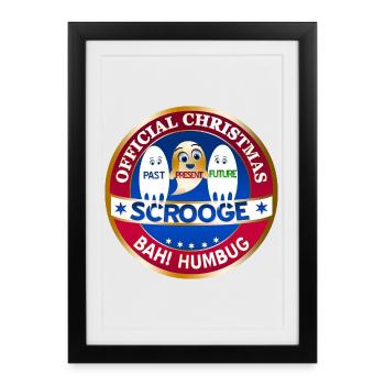 Scrooge Past Present Future Badge - Framed poster (27 × 37 cm) - black - Front