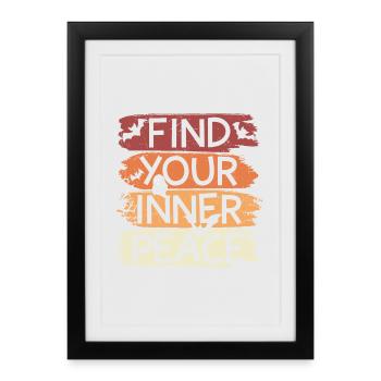 Find Your Inner Peace Horror Halloween - Framed poster (27 × 37 cm) - black - Front