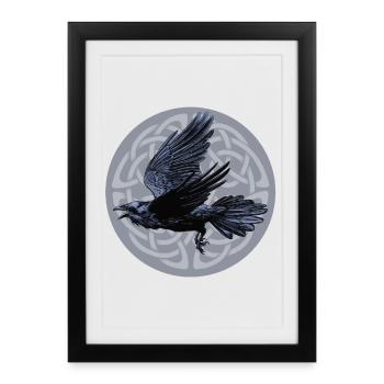 Raven Moon - Framed poster (27 × 37 cm) - black - Front