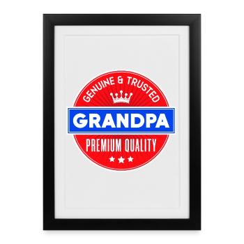 Grand-père Grand-père Déclaration Grand-père Tout le meilleur - Affiche encadrée (27 × 37 cm) - noir - Devant