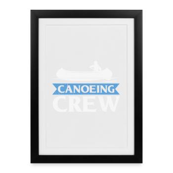 Citation canoë-kayak Équipage Kayak - Affiche encadrée (27 × 37 cm) - noir - Devant