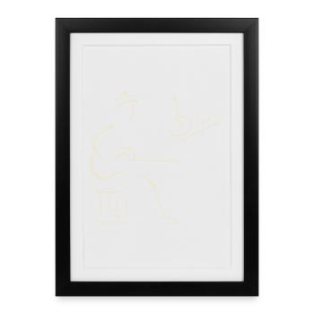 Guitariste blues - Affiche encadrée (27 × 37 cm) - noir - Devant