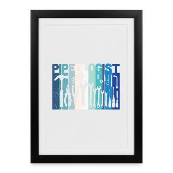 Pipeologist Plumber Tools - Framed poster (27 × 37 cm) - black - Front