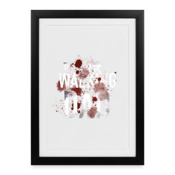 The walking Dad - Gerahmtes Poster (27 × 37 cm) - Schwarz - Vorne