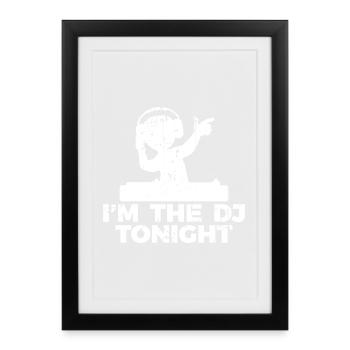 Blague de disc-jockey - Affiche encadrée (27 × 37 cm) - noir - Devant