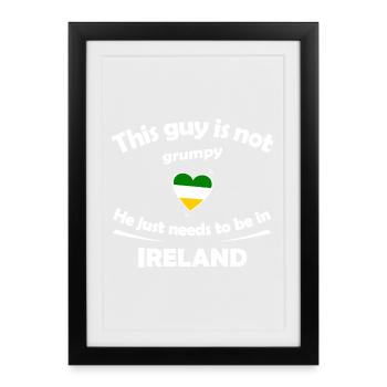 Vacances en Irlande - Affiche encadrée (27 × 37 cm) - noir - Devant