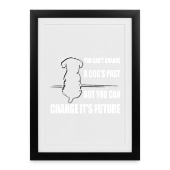 Rescued Dogs Animal Welfare Shelter Dog - Framed poster (27 × 37 cm) - black - Front