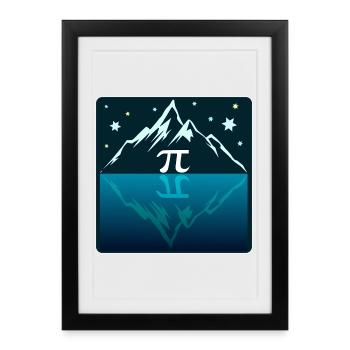 Randonnée Numéro Pi - Affiche encadrée (27 × 37 cm) - noir - Devant