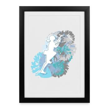 Alpinisme, escalade en montagne - Affiche encadrée (27 × 37 cm) - noir - Devant