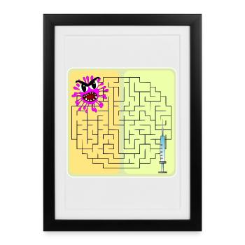 Riddle Virus - Affiche encadrée (27 × 37 cm) - noir - Devant