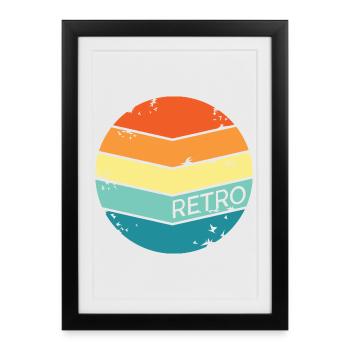 retro symbol circle circles logo symbols classic - Framed poster (27 × 37 cm) - black - Front