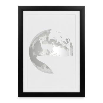 Impala Antilope Pleine Lune Afrique Cadeau - Affiche encadrée (27 × 37 cm) - noir - Devant