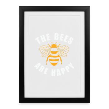 The Bees Are Happy Valheim Gamer Quote - Framed poster (27 × 37 cm) - black - Front