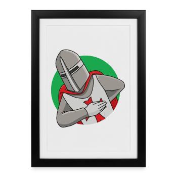 Croisé amical - Affiche encadrée (27 × 37 cm) - noir - Devant
