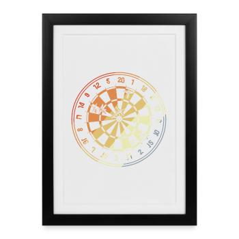 Dartboard - Framed poster (27 × 37 cm) - black - Front
