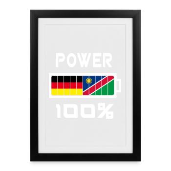 Germany and Namibia Power 100% - Framed poster (27 × 37 cm) - black - Front