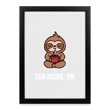 Café Amateur tasse de café Déclaration Café - Affiche encadrée (27 × 37 cm) - noir - Devant