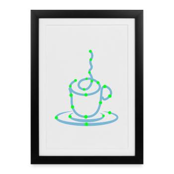 Coffee Cup Coffee Lovers Coffee Drinking - Framed poster (27 × 37 cm) - black - Front