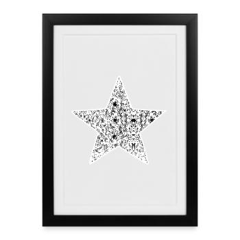 L’étoile de la nuit - Affiche encadrée (27 × 37 cm) - noir - Devant