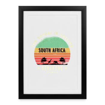 Sebokeng South Africa Safari Design - Framed poster (27 × 37 cm) - black - Front