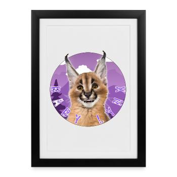 Cat Baby Lynx - Framed poster (27 × 37 cm) - black - Front