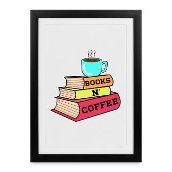 Caffeine Coffee Drinking Statement Coffee Lovers - Framed poster (27 × 37 cm) - black - Front