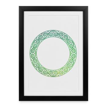 Nœud celtique - Affiche encadrée (27 × 37 cm) - noir - Devant