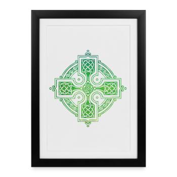 Celtic Cross - Framed poster (27 × 37 cm) - black - Front