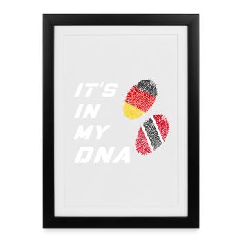 Dans mon ADN Allemagne / Trinité-et-Tobago - Affiche encadrée (27 × 37 cm) - noir - Devant