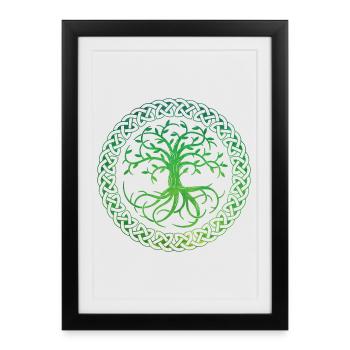 Celtic Tree of Life - Framed poster (27 × 37 cm) - black - Front