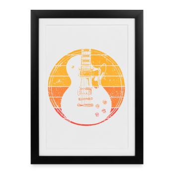 Electric Guitar - Affiche encadrée (27 × 37 cm) - noir - Devant