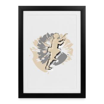 Escalade de la Saint-Valentin pour hommes - Affiche encadrée (27 × 37 cm) - noir - Devant