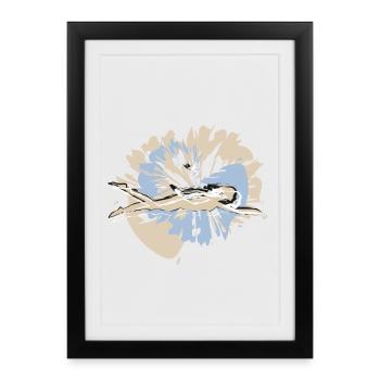 RIKELS Design Swimmer 2026 - Framed poster (27 × 37 cm) - black - Front